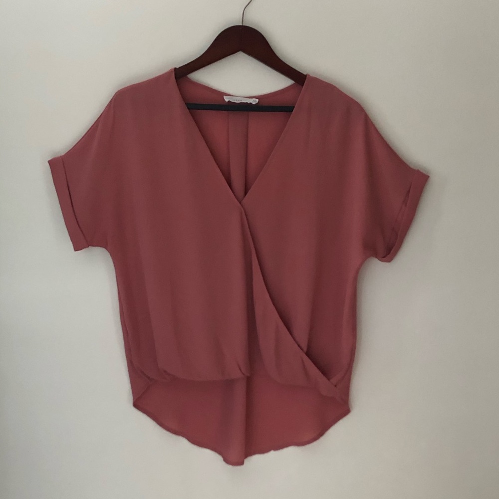 Pink chiffon surplus blouse
